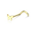 Butterfly Silver Curved Nose Stud NSKB-130s